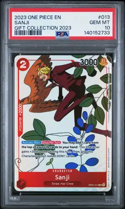 2023 ONE PIECE GIFT COLLECTION 2023 #013 SANJI PSA 10 - Image 1