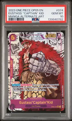 2023 ONE PIECE AWAKENING OF THE NEW ERA MANGA ALT ART EUSTASS CAPTAIN KID PSA 10 - Image 1