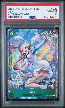 2025 ONE PIECE OP13-CARRYING ON HIS WILL ALTERNATE ART #023 UTA PSA 10 - Image 1