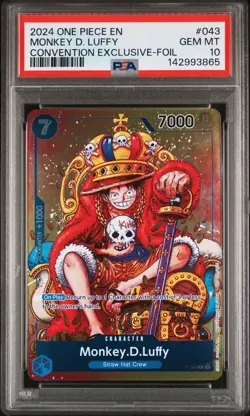 2024 ONE PIECE PROMOS CONVENTION EXCLUSIVE-FOIL #043 MONKEY D. LUFFY PSA 10 - Image 1