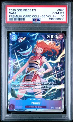 2025 ONE PIECE PREMIUM COLLECTION BEST SELECTION VOL.4 #070 NAMI PSA 10 - Image 1