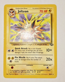 Jolteon 20/64 Rare Non Holo Pokemon Card - Jungle Set - Image 3