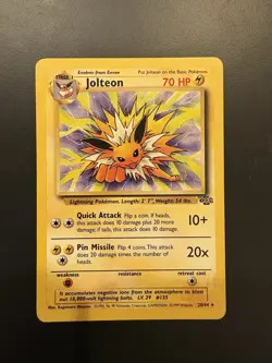 Jolteon 20/64 Original Jungle Set Non-Holo Rare Pokemon Card WOTC 1999 - Image 1