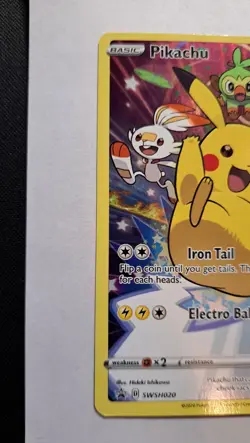 Pikachu SWSH020 SWSH: Sword & Shield Promo Cards Holo Pokemon TCG (LP) - Image 4
