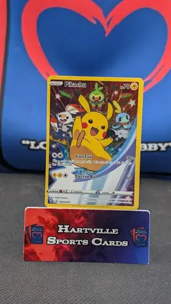 Pikachu SWSH020 Sword & Shield (2020) Black Star Promo Full Art Pokemon TCG NM - Image 1
