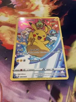 Pikachu SWSH020 Sword & Shield (2020) Black Star Promo Full Art Pokemon TCG NM - Image 3