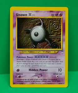 Pokemon 2002 Neo Destiny Unlimited UNOWN (X) 30/105 NM-MINT Condition - Image 2