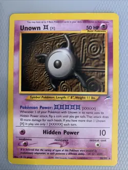 Pokemon TCG Unown x 30/105 Neo Destiny Pokemon Card - Image 1