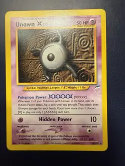Pokemon Card - Unown [X] Neo Destiny 30/105 Rare WOTC TCG TRADING - Image 1