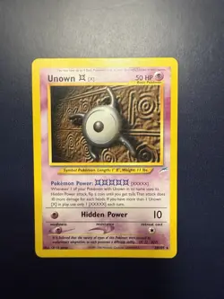 Pokemon Card - Unown [X] Neo Destiny 30/105 Rare WOTC TCG TRADING - Image 2