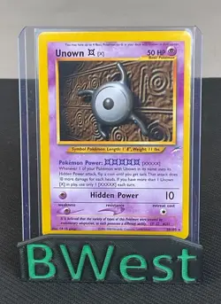 Unown X Non Holo Rare 30/105 Neo Destiny Pokemon Card 2000 NM - Image 1
