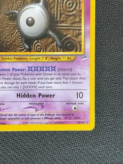 Unown X Non Holo Rare 30/105 Neo Destiny Pokemon Card 2000 NM - Image 5