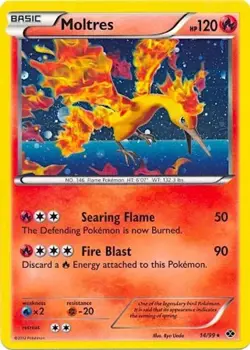 Moltres - 14/99 - Pokemon Next Destinies Black & White Cosmos Holo Rare Card LP - Image 1