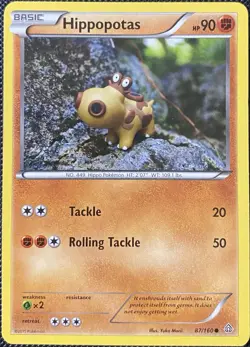 Hippopotas 87/160 XY - Primal Clash Regular - Pokemon Card - Image 1