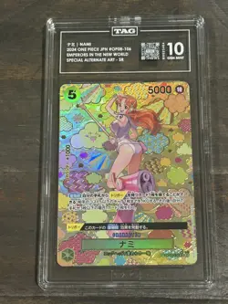One Piece Emperors In The New World ALT Art Nami Foil Card OP08-106 TAG 10 - Image 1