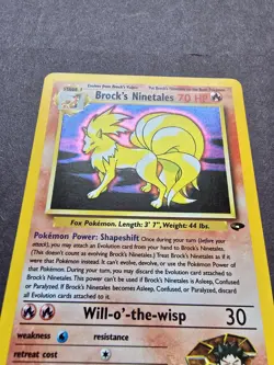 Pokemon TCG Brock's Ninetales Holo Rare Card Gym Challenge 3/132 NM - Image 2
