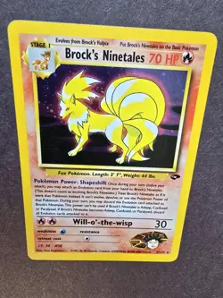 Pokemon TCG Brock's Ninetales Holo Rare Card Gym Challenge 3/132 NM - Image 3