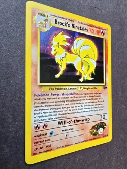 Pokemon TCG Brock's Ninetales Holo Rare Card Gym Challenge 3/132 NM - Image 4
