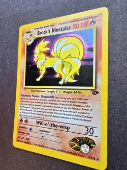 Pokemon TCG Brock's Ninetales Holo Rare Card Gym Challenge 3/132 NM - Image 5
