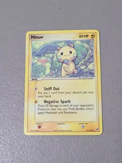 Minun 41/107 Uncommon Non Holo Deoxys Pokemon Card - VLP - Image 1