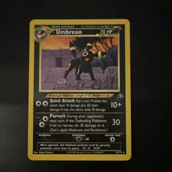 Pokemon Umbreon Neo Discovery Rare Card 32/75 70HP Stage 1 Regular 2001 - Image 1