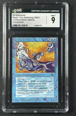AIR ELEMENTAL CGC 9 1993 MAGIC: THE GATHERING MTG ALPHA LIMITED EDITION 1179 - Image 1