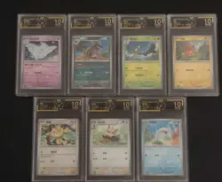7 Lot OCD 10 Pokemon TCG Chinese Card AR Master ball Meowth Wiglett FI38 - Image 1