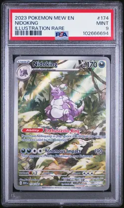 2023 POKEMON MEW EN-151 ILLUSTRATION RARE #174 NIDOKING PSA 9 - Image 1
