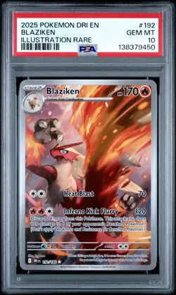 Pokemon Blaziken Illustration Rare Holo 192/182 Sv10: Destined Rivals PSA 10 - Image 1