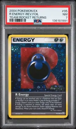 2004 POKEMON EX TEAM ROCKET RETURNS #95 R ENERGY-REVERSE FOIL PSA 7 - Image 1