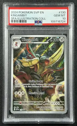 KINGAMBIT PSA 10 2024 POKEMON SVP EN #130 SFA SHROUDED FABLE ILLUSTRATION 6724 - Image 1
