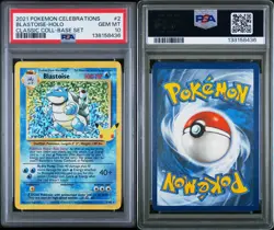 PSA 10 Gem Mint Blastoise 2/102 Celebrations Classic Collection Pokemon - Image 3