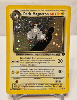 Dark Magneton 11/82 Holo Rare SWIRL Unlimited Team Rocket Pokemon 1266 - Image 1