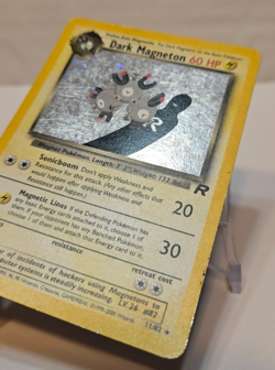 Dark Magneton 11/82 Holo Rare SWIRL Unlimited Team Rocket Pokemon 1266 - Image 2