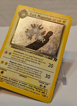 Dark Magneton 11/82 Holo Rare SWIRL Unlimited Team Rocket Pokemon 1266 - Image 3