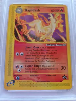 RAPIDASH #51 BLK.STAR - POKEMON CENTER NY - 2002- PSA NM 7 - Image 5