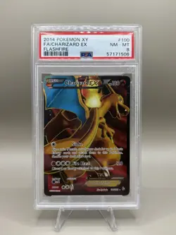 Charizard EX - Full Art Holo XY Flashfire Pokemon Card #100/106 PSA 8 Mint - Image 1