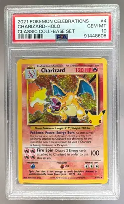 8608 Charizard 2021 Pokemon Sword & Shield Celebrations Classic #4 PSA 10 - Image 1