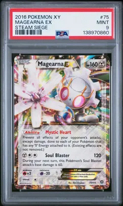 2016 POKEMON XY STEAM SIEGE #75 MAGEARNA EX PSA 9 - Image 1