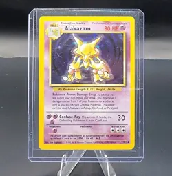 1999 Pokemon - Alakazam 001/102 Base Set Holo Rare - LP Condition English - Image 1