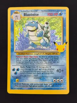 Blastoise 2/102 - Celebrations - Near Mint NM Pokemon Card - Image 1