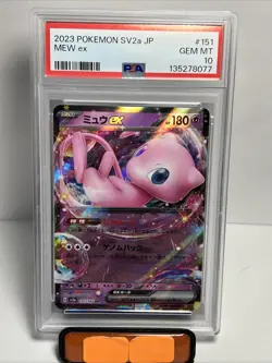 Pokemon 2023 "MEW" 151/165 EX RR PSA 10 Japanese 151 sv2a - Image 1