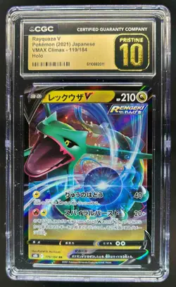 2021 Pokemon VMAX Climax JP Rayquaza V Pristine #119/184 CGC 10 - Image 1
