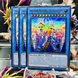 3x Yugioh Playset Drytron Meteonis DA Draconids MP25-EN220 Ultra Rare Near Mint - Image 1