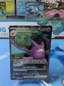 Team Rocket's Crobat ex 217/182 Double Rare Full Art Pokemon Destined Rivals NM - Image 1