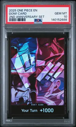 2025 ONE PIECE ENGLISH VERSION 2ND ANNIVERSARY SET DON!! CARD PSA 10 - Image 1