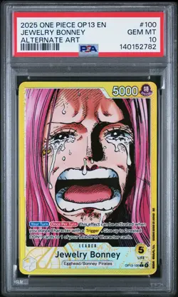 2025 ONE PIECE OP13-CARRYING ON HIS WILL ALTERNATE ART JEWELRY BONNEY PSA 10 - Image 1