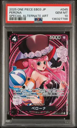 2025 ONE PIECE JPN EB03-ONE PIECE HEROINES EDITION SPECIAL ALT ART PERONA PSA 10 - Image 1