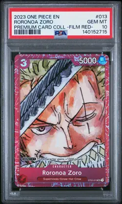 2023 ONE PIECE PREMIUM COLLECTION ONE PIECE FILM RED #013 RORONOA ZORO PSA 10 - Image 1