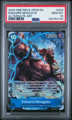 2024 ONE PIECE OP08-TWO LEGENDS ALTERNATE ART #043 EDWARD NEWGATE PSA 10 - Image 1